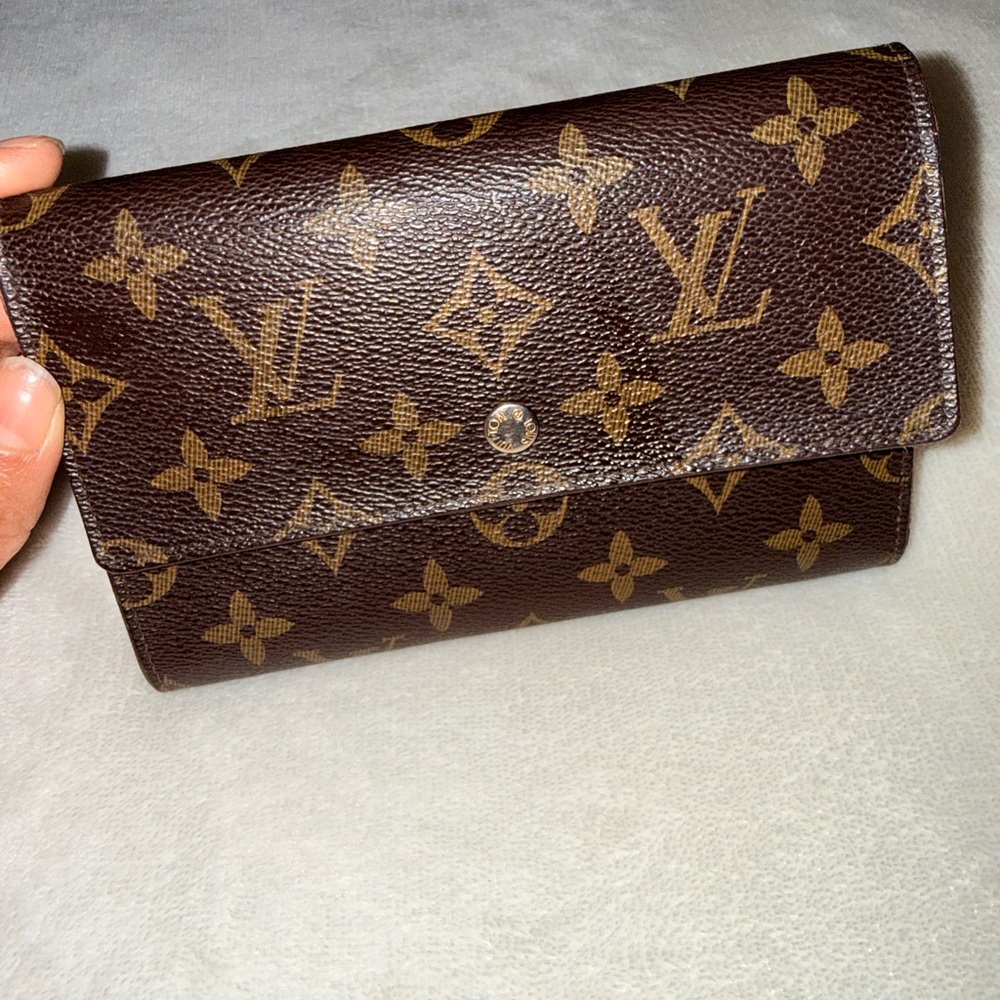 Louis Vuitton Brown and Gold Monogram Wallet